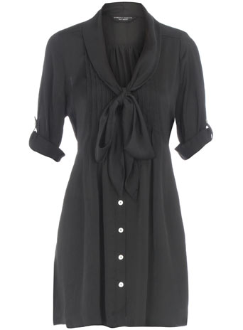Dorothy Perkins Black satin pussybow blouse