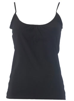 Dorothy Perkins Black satin trim scoop cami