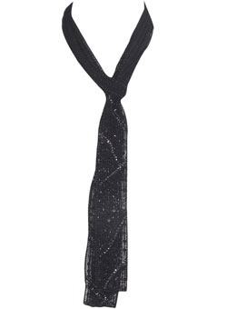 Dorothy Perkins Black sequin skinny scarf
