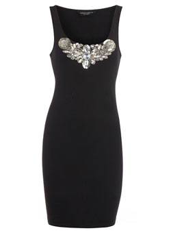 Dorothy Perkins Black sequin trim vest