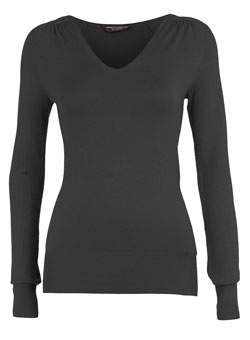 Black shoulder detail jumper