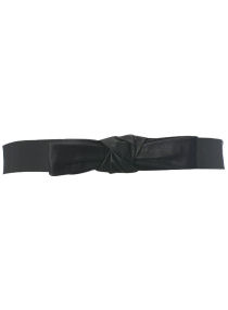 Dorothy Perkins Black slim leather bow belt