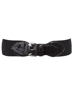 Dorothy Perkins Black snake vintage buckle belt