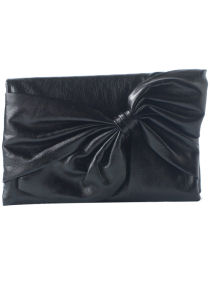 Dorothy Perkins Black soft bow purse