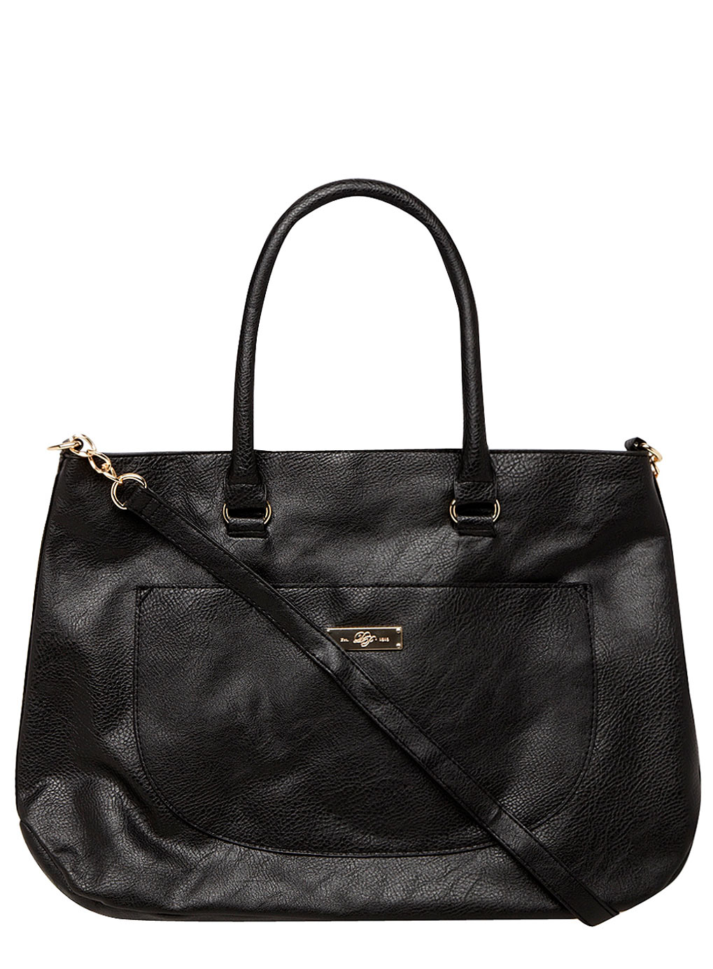 Black soft curve tote bag 18339710