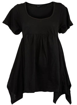 Dorothy Perkins Black square hem top