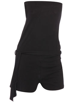 Dorothy Perkins Black strapless playsuit