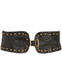 Dorothy Perkins Black stud corset waist belt.