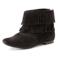 Black suede slouch boots