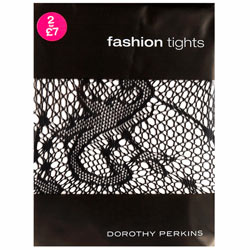 Dorothy Perkins Black swirl net tights