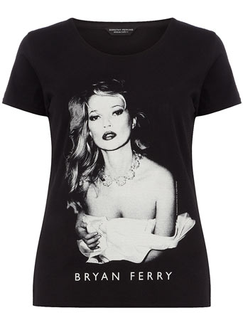 Dorothy Perkins Black T-shirt with Kate Moss print DP12231627