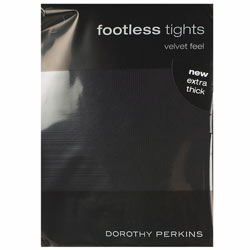 Dorothy Perkins Black thick footless tights