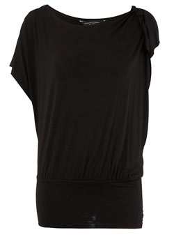 Dorothy Perkins Black tie sleeve batwing top