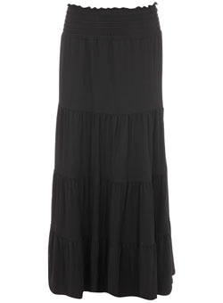 Dorothy Perkins Black tiered maxi skirt