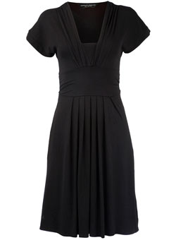 Dorothy Perkins Black v-neck workwear dress