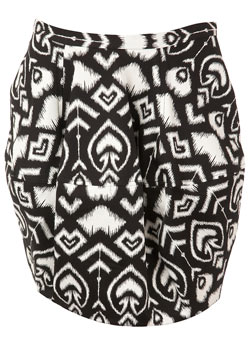 Dorothy Perkins Black/white aztec skirt