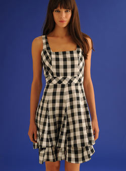 Dorothy Perkins Black/white check hitchy dress