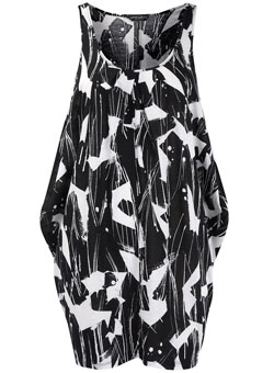 Dorothy Perkins Black/white diamond vest