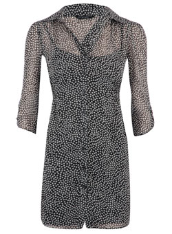 Dorothy Perkins Black/white ditsy blouse