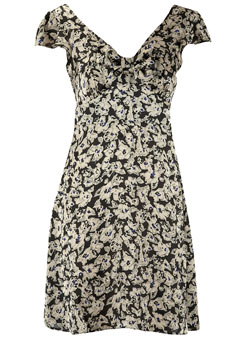 Dorothy Perkins Black/white pansy tea dress