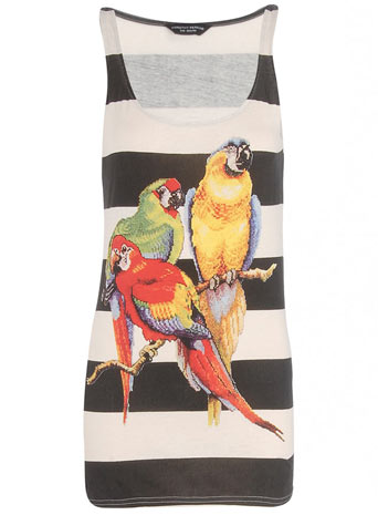 Dorothy Perkins Black/white parrot vest
