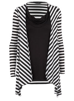 Dorothy Perkins Black/white stripe cardigan