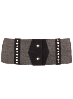 Dorothy Perkins Black wide corset waist belt