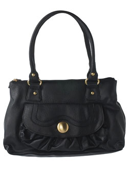 Dorothy Perkins Black zip detail bag
