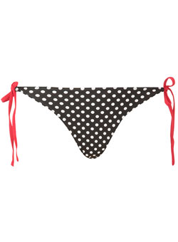 Dorothy Perkins BLK/WHT SPOT TIESIDE