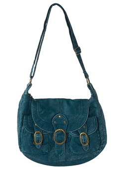 Dorothy Perkins Blue 3 buckle bag