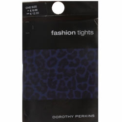 Dorothy Perkins Blue animal print tights