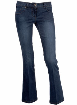 Blue bootcut jeans
