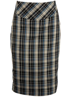 Dorothy Perkins Blue/ cream check skirt