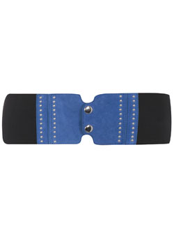 Blue double popper waist belt