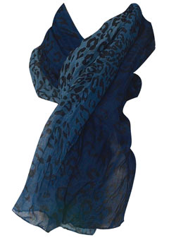 Dorothy Perkins Blue ombre animal scarf