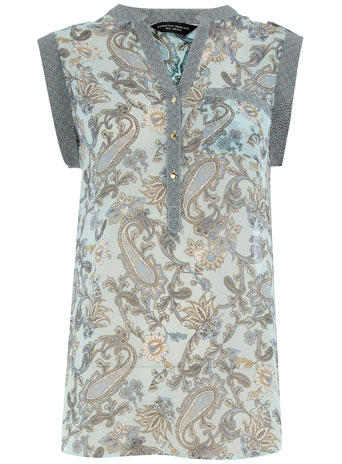 Dorothy Perkins Blue paisley mix blouse DP05304610