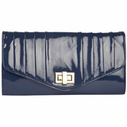 Dorothy Perkins Blue pleated clutch