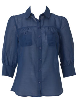 Dorothy Perkins Blue pocket shirt