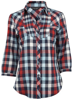 Blue/red large gingham shirt