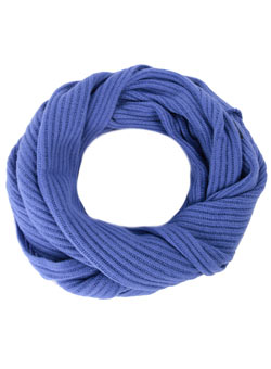 Dorothy Perkins Blue ribbed supersoft snood