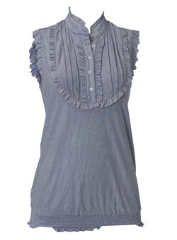 Dorothy Perkins Blue self stripe jersey blouse