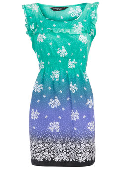 Dorothy Perkins Blue shaded floral tunic
