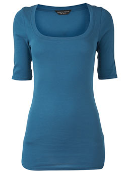 Dorothy Perkins Blue square scoop top