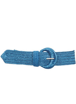 Dorothy Perkins Blue straw elastic waist belt