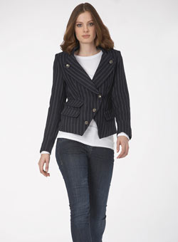 Dorothy Perkins Blue stripe wool blazer