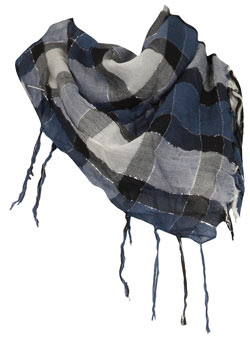 Dorothy Perkins Blue tonal check scarf