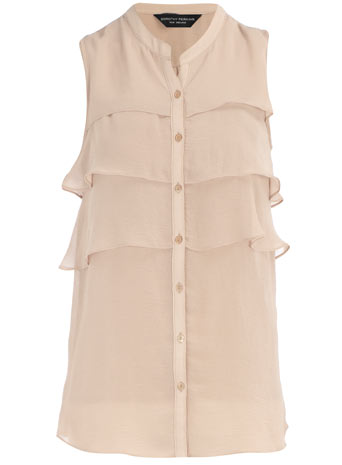 Dorothy Perkins Blush ruffle front blouse DP05222915