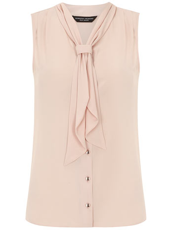 Blush sleeveless pussybow blouse DP05385715