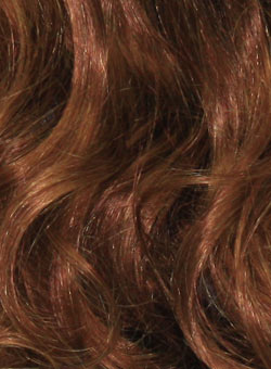 Bouncy Curl light auburn hair extensions