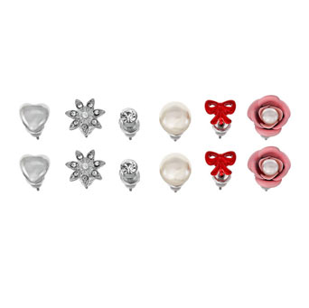 Dorothy Perkins Bow heart stone set